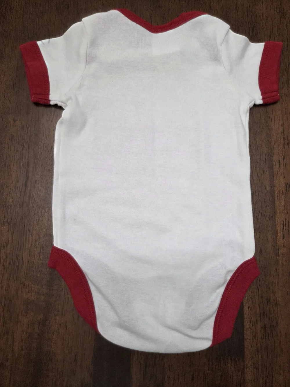 Champion Alabama White Baby Bodysuit with Red Trim - Size 6-9M